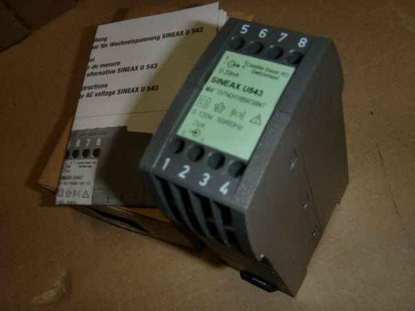 GMC SINEAX U543 Spannungs-Messumformer AC 0-120V / DC 0-20mA